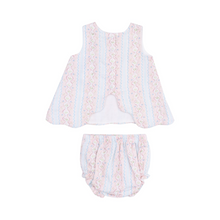 Load image into Gallery viewer, ANGEL DEAR -Ogee floral scallop open-back top and bloomer
