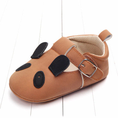 Annie & Charles® leather crawling shoes (Brown Panda)