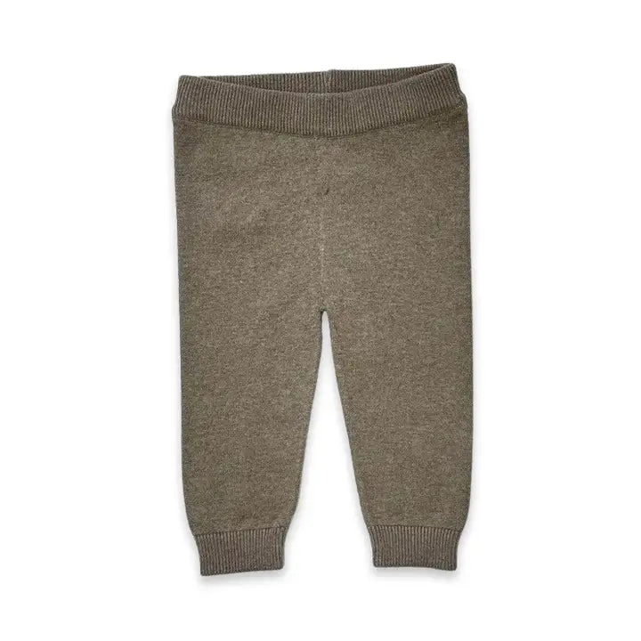 Pocket Sweater Knit Baby Legging Pants (Organic Cotton-Cocoa Heather)