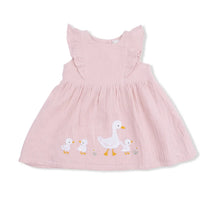 Load image into Gallery viewer, Lotus Flower Ducklings - Ruffle Sleeve Dress and Bloomer
