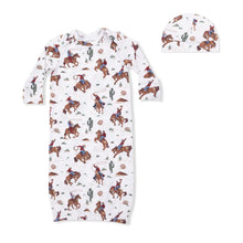 Load image into Gallery viewer, Buckaroo Western - Lap Shoulder Gown &amp; Beanie Hat
