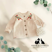 Load image into Gallery viewer, Annie &amp; Charles® floral embroidered knit jacket
