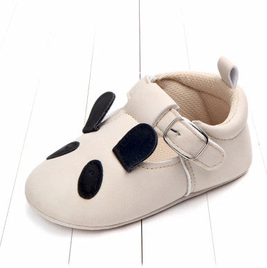 Annie & Charles® leather crawling shoes (Cream Panda)