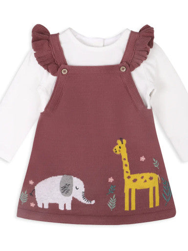 Viverano organic Giraffe Elephant Buddy Organic Baby Tunic Dress & Bodysuit