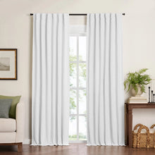 Load image into Gallery viewer, Harrow Solid Texture Blackout Window Curtain Panel (White)
