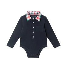 Load image into Gallery viewer, Infant 2-Piece Polo Shirtzie® Set | Navy Holiday Christmas
