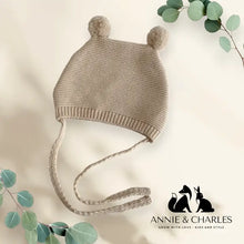 Load image into Gallery viewer, Annie &amp; Charles® baby tie hat (Beige)
