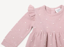 Load image into Gallery viewer, Mila Ruffle Bobble Baby Sweater Knit Dress-Blush
