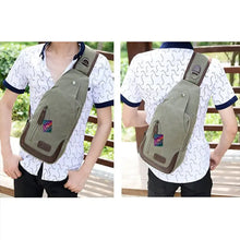 Load image into Gallery viewer, Canvas Unbalance Backpack Crossbody Sling Shoulder Bag
