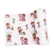 Load image into Gallery viewer, Vintage Cowgirls - Swaddle Blanket
