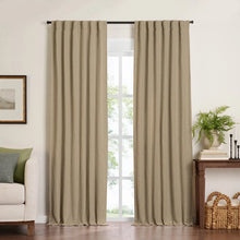 Load image into Gallery viewer, Harrow Solid Texture Blackout Window Curtain Panel (Natural)
