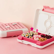 Load image into Gallery viewer, FlexBox Bento Style Kids Divided Lunch Box Platinum Silicone
