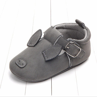 Annie & Charles® leather crawling shoes (Grey Piglet)