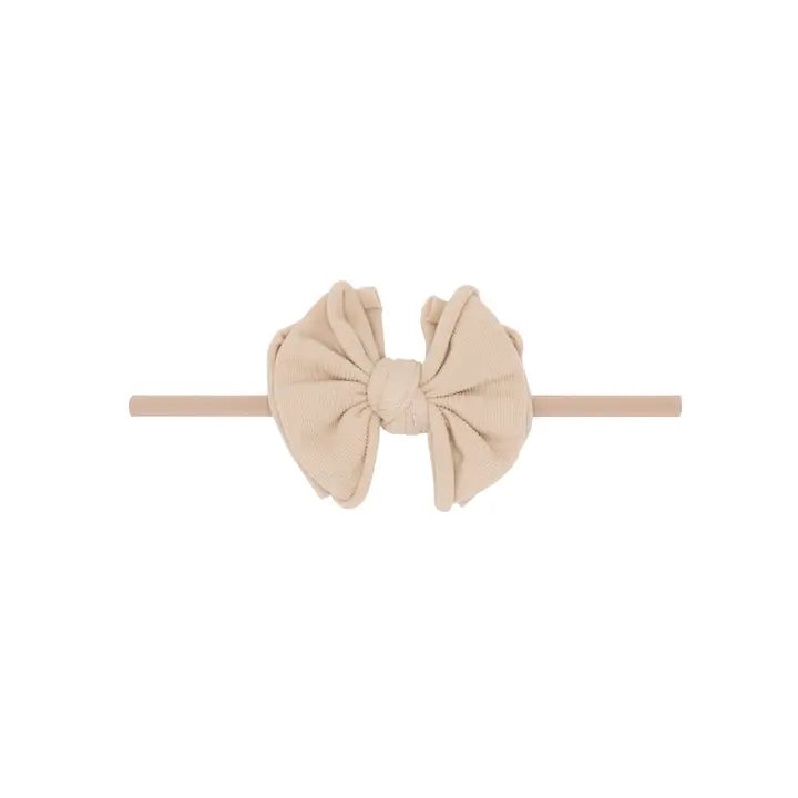 Baby Bling® Baby FAB® Skinny soft nylon bow headband (Blush)