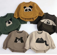 Load image into Gallery viewer, Annie &amp; Charles® animal knitted sweater (Yellow panda)
