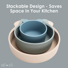 Load image into Gallery viewer, Ali+Oli (3pc) Stackable Snack Bowl Set (Blue Horizon)
