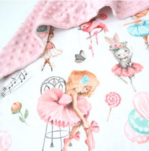 Load image into Gallery viewer, Baby and toddler minky blanket ballerina
