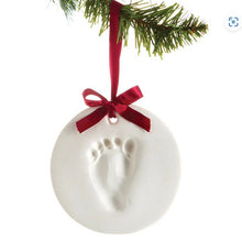 Load image into Gallery viewer, Babyprints holiday hanging keepsake ornament
