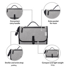 Load image into Gallery viewer, Portable Large Changing Pad in Solid Grey
