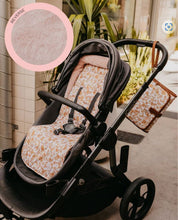 Load image into Gallery viewer, Cozy Fleece pram liner -peach paisley
