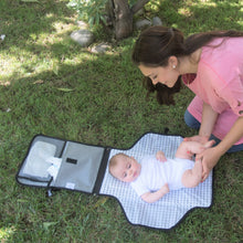 Load image into Gallery viewer, Portable Large Changing Pad in Solid Grey
