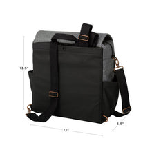 Load image into Gallery viewer, BOXY BACKPACK IN GRAPHITE/BLACK COLORBLOCK - PETUNIA PICKLE BOTTOM
