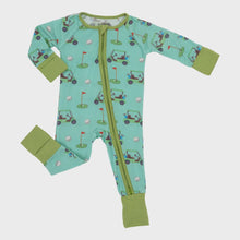 Load image into Gallery viewer, Golf A Round Baby Bamboo Pajamas, 2 Way Zipper Baby Romper
