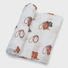 Load image into Gallery viewer, Life Is Better In Boots Western Baby Toddler Muslin Blanket
