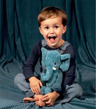 Load image into Gallery viewer, Les Ptipotos plush - elephant Blue
