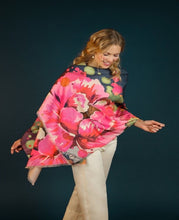 Load image into Gallery viewer, Luxurious painted peony scarf
