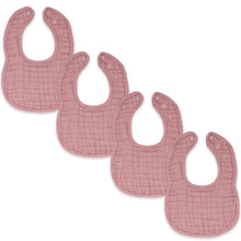 Load image into Gallery viewer, Muslin Bibs in Mauve
