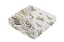 Load image into Gallery viewer, New Castle Hungry Giraffe &amp; Animal Print Baby Blanket
