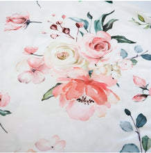 Load image into Gallery viewer, Peach floral infant baby car seat-nursing cover
