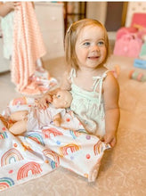 Load image into Gallery viewer, Premium baby and toddler minky blanket- rainbow
