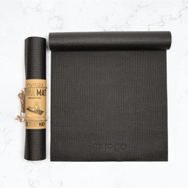 Yoga Mat - Black - Non-Slip Exercise Mat for Yoga & Fitness