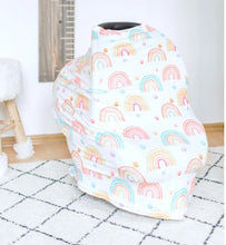 Load image into Gallery viewer, Rainbow infant car seat /nursing cover
