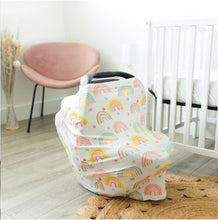 Load image into Gallery viewer, Rainbow infant car seat /nursing cover
