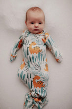 Load image into Gallery viewer, Three little tots- dinosaur knotted gown
