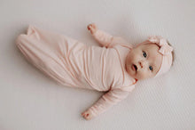 Load image into Gallery viewer, Three little tots - heavenly pink knotted gown and bow
