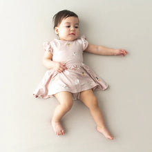Load image into Gallery viewer, Kyte Baby Twirl Bodysuit Dress in Blush Rabbit
