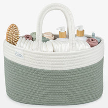 Load image into Gallery viewer, Rope Diaper Caddy by Comfy Cubs - Sage
