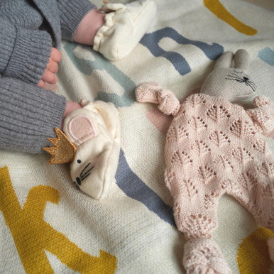 Sophie cotton knit baby comforter