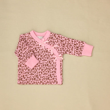 Take me home layette set long sleeve girl prints- pink cheetah