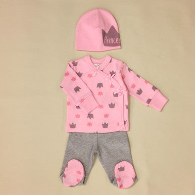 Take me home layette set long sleeve girl prints - princess