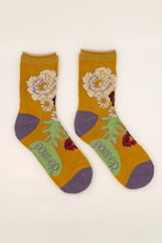 Load image into Gallery viewer, Wild woodland ankle socks -mustard
