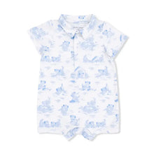 Load image into Gallery viewer, Puppy Toile Blue - Polo Shortie
