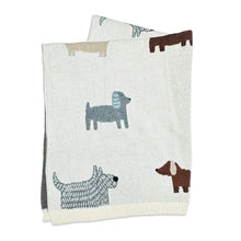 Load image into Gallery viewer, Buddy Dog - Organic Jacquard Sweater Knit Baby Blanket
