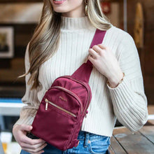 Load image into Gallery viewer, Kedzie Roundtrip Convertible Sling Open Stock (Burgundy)
