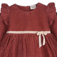 Load image into Gallery viewer, Amber Velvet Baby Dress &amp; Bloomer Set (Organic Cotton)
