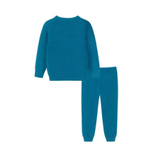 Load image into Gallery viewer, Kids (2-4) Sweater Set | Teal Spaceship
